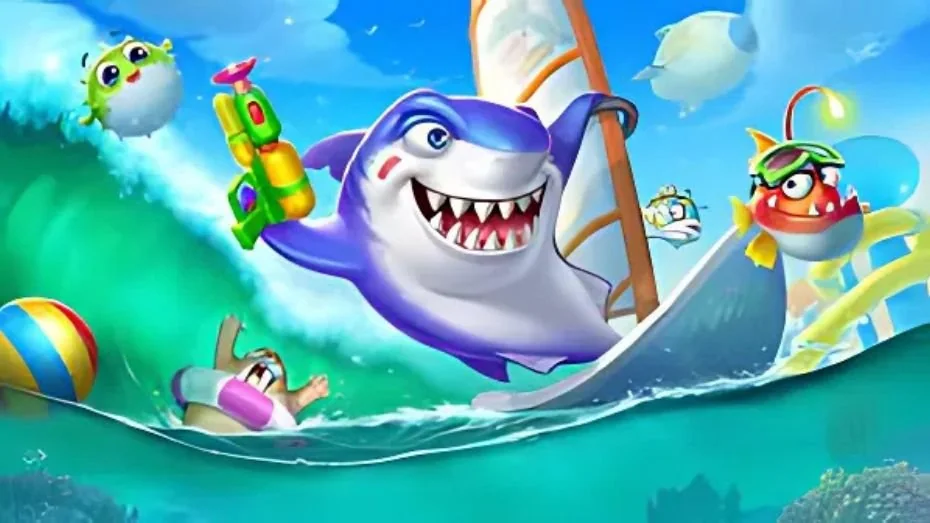 Layar permainan tembak ikan MAXSLOT dengan target bawah laut dan meriam